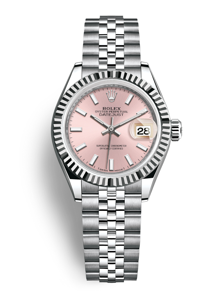 Rolex Lady Datejust 28mm Stainless Steel 279174 Pink Index Jubilee
